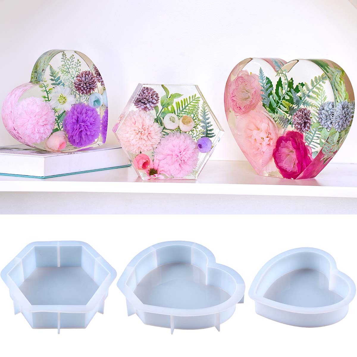 Resin Craft Ideas - Büyük Aşk silikon kalıp DIY Kalp