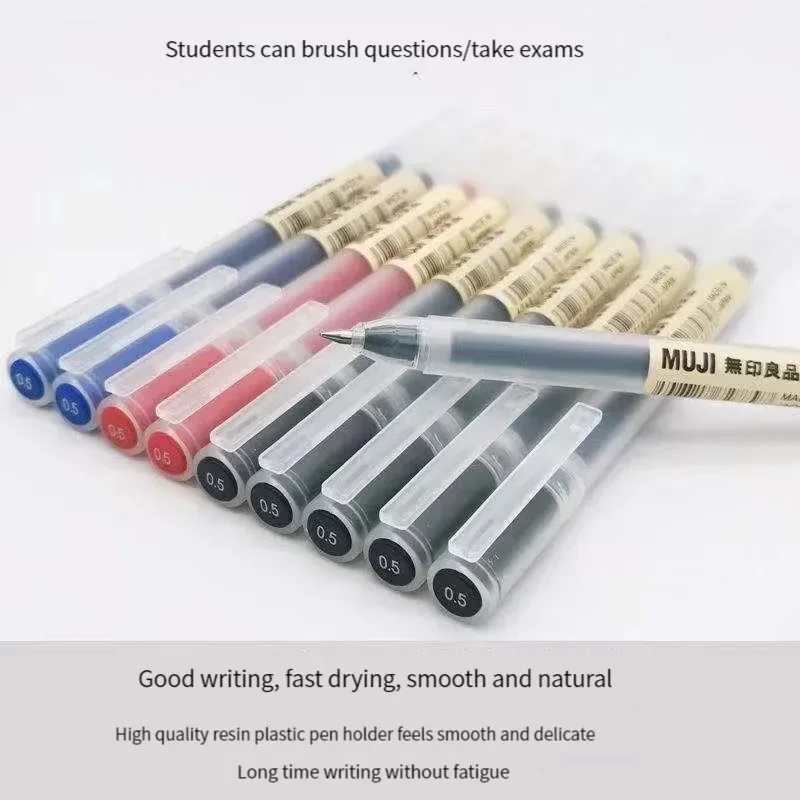Muji Stationery Gel Pen - 6/8 adet/takım MUJIs Jel Kalem Siyah/Kırmızı/Mavi