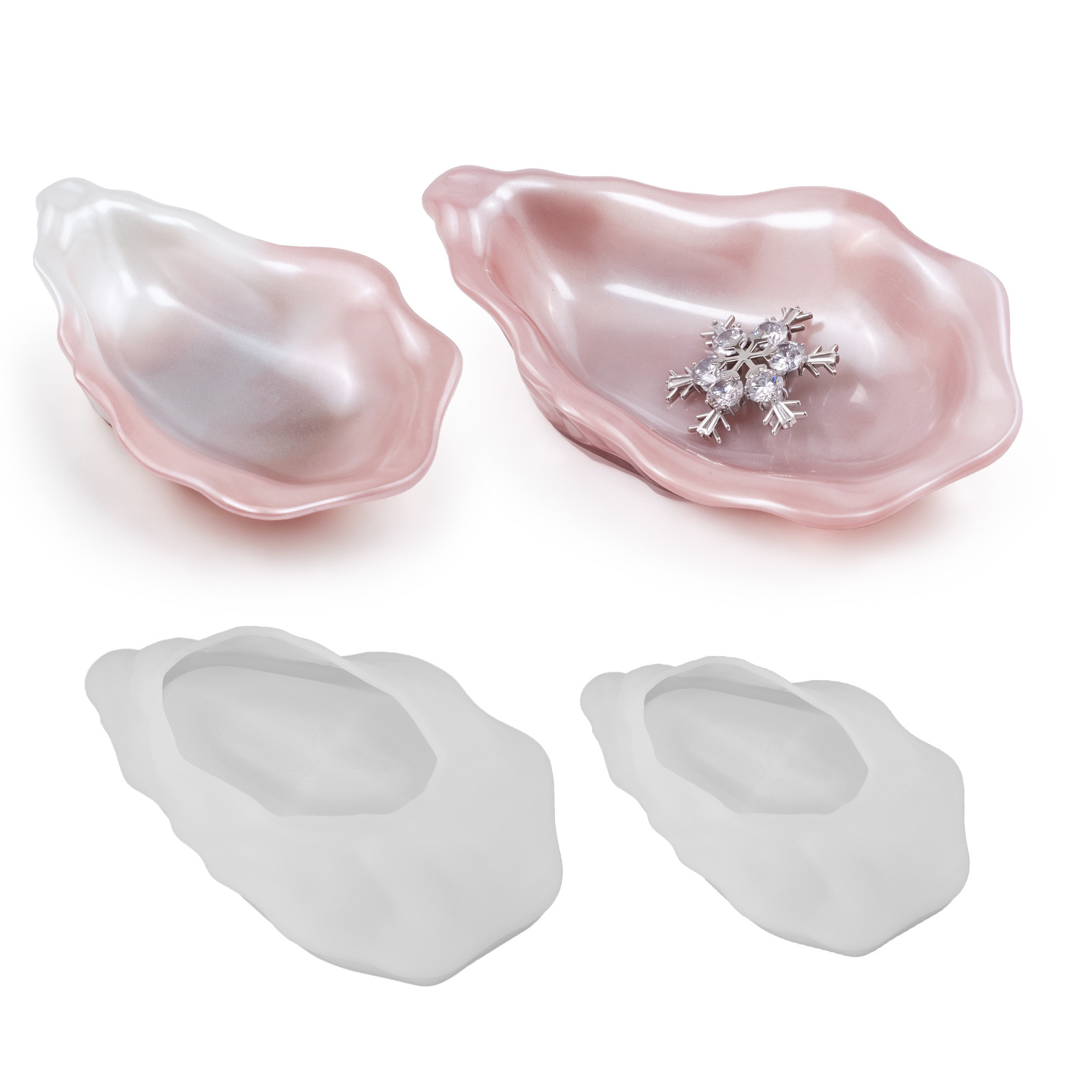 Serving Tray Mold - İstiridye Kabuğu Tepsisi Silikon Kalıbı -