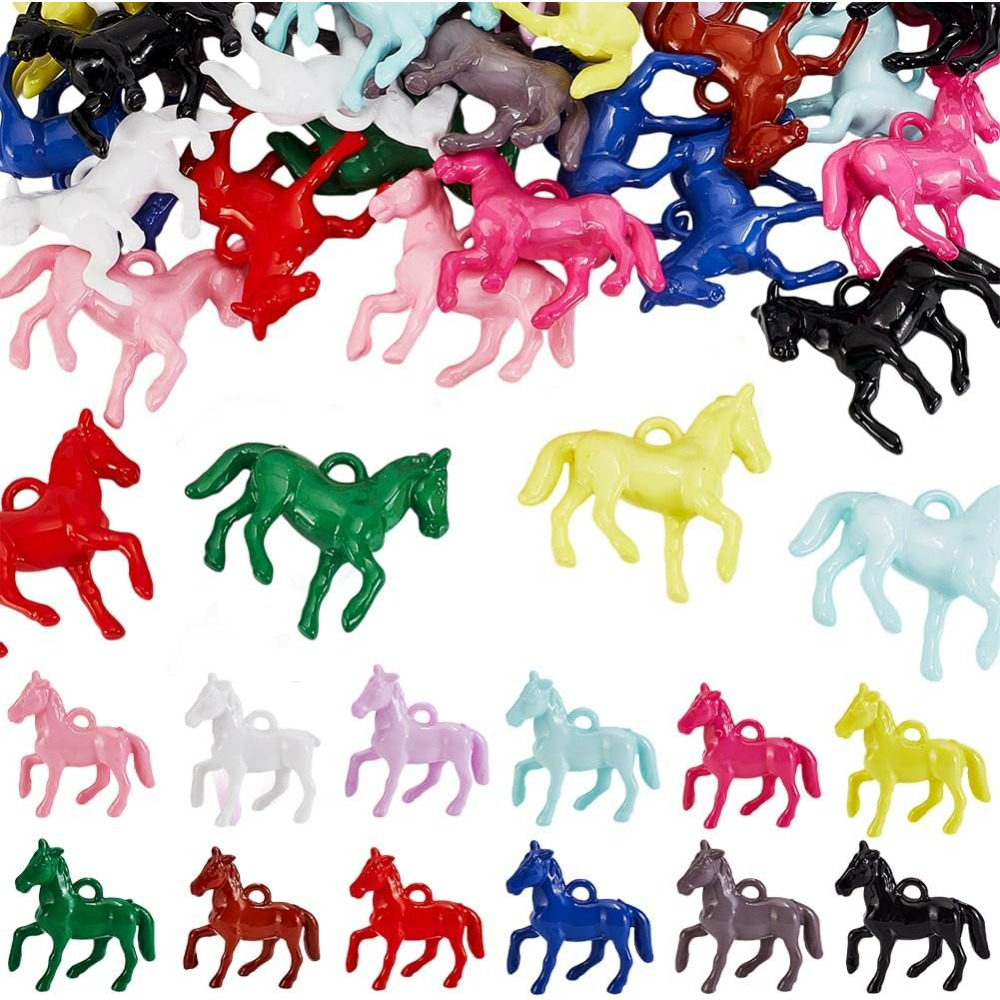 Resin Crafts - 48 adet Opak Akrilik Kolye 12