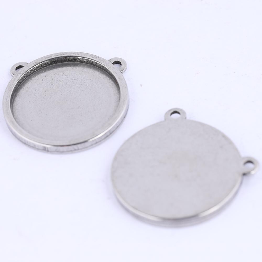Bezels Set Pendant - 5 adet boş cabochon bankası 16mm
