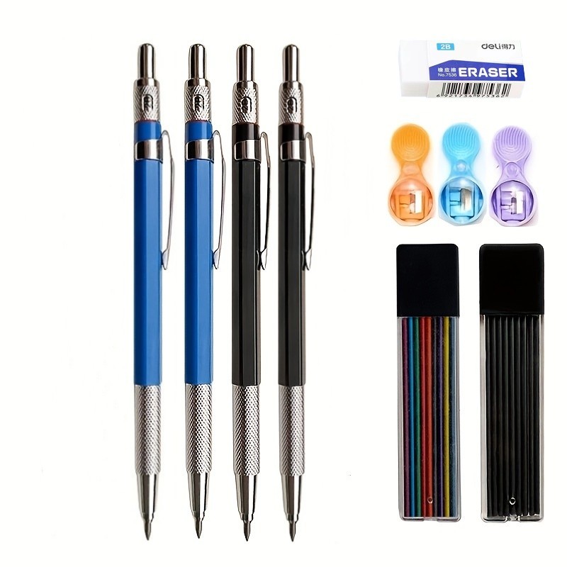 Staedtler Pencil Lumocolor - 2.0mm Mekanik Kurşun Kalem Seti Siyah/Renkli