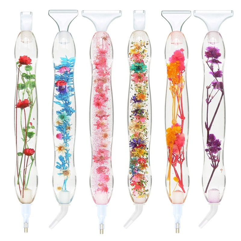 Resin Craft Ideas - 1 takım Çiçek Tasarımlı Reçine 5D