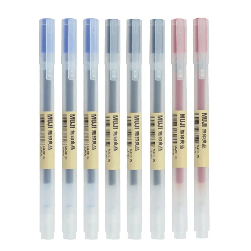 3-6 adet/takım 0.38mm Kawaii M - Muji Stationery Gel Pen incelemesi ve fiyatı